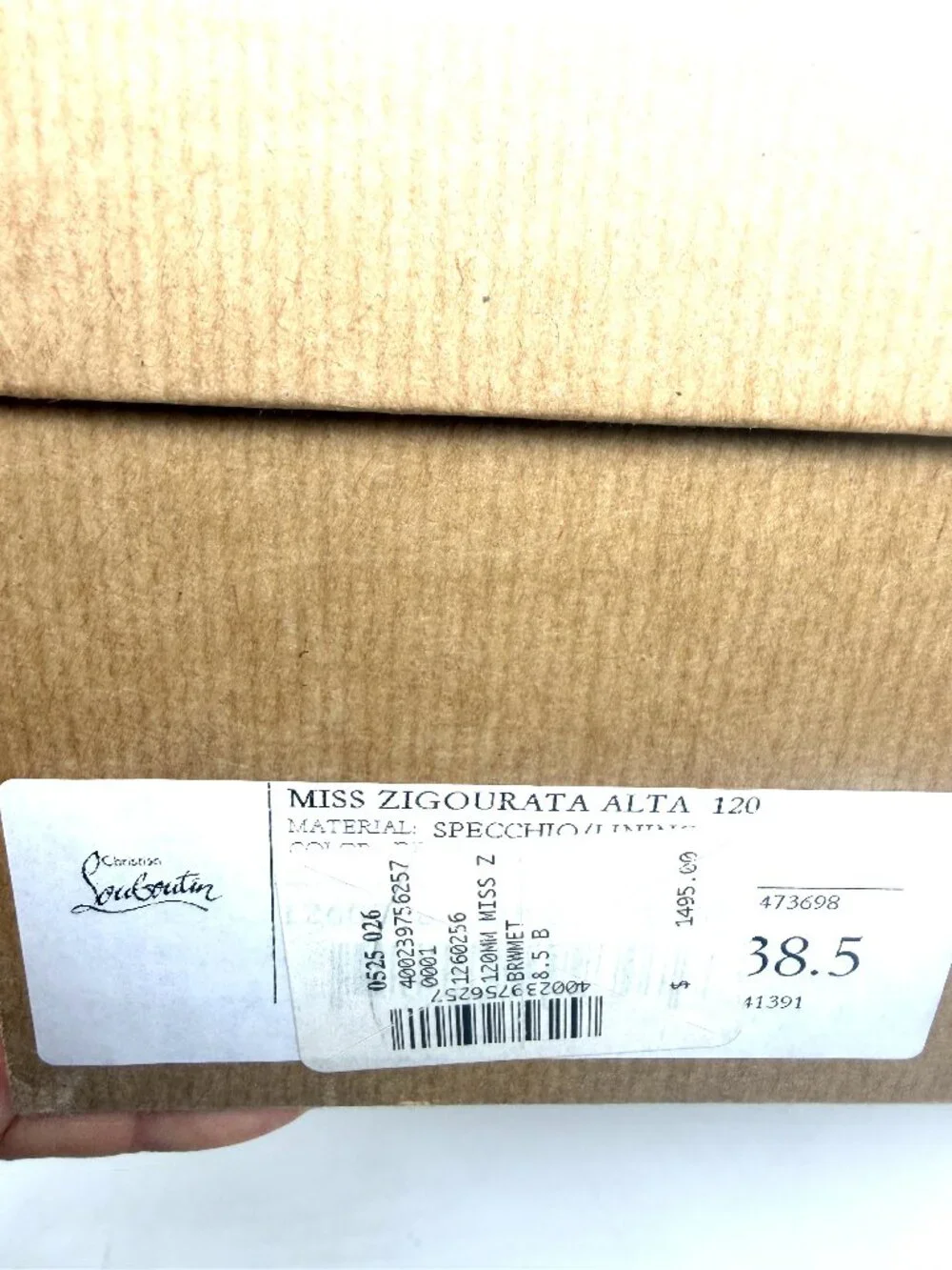Christian Louboutin MISS ZIGOURATA ALTA.120 Cross Strap Pumps Heels Sandal